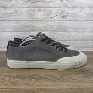 ALLSAINTS Dumont Low Top Washed Gray Canvas Sneakers Size 12 US EU 45